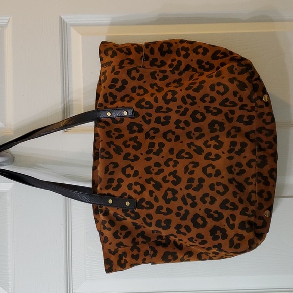 J. Crew Leopard Print Tote Bag - Picture 3 of 11